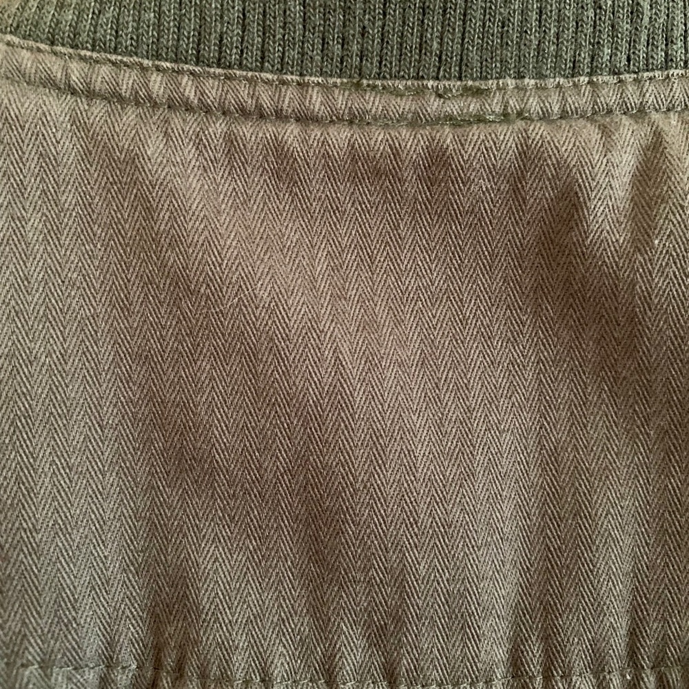 Olive Green High Waist Bomber Jacket